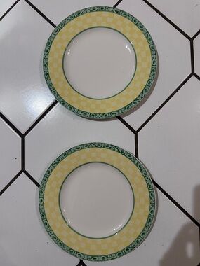Villeroy and Boch vintage set of 2 Switch Summerhouse dinner plates.